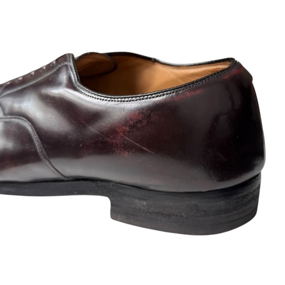 Johnston & Murphy Cap Toe Lace Up Oxford Shoes Burgundy Leather Men’s Size 10.5 - Picture 8 of 16